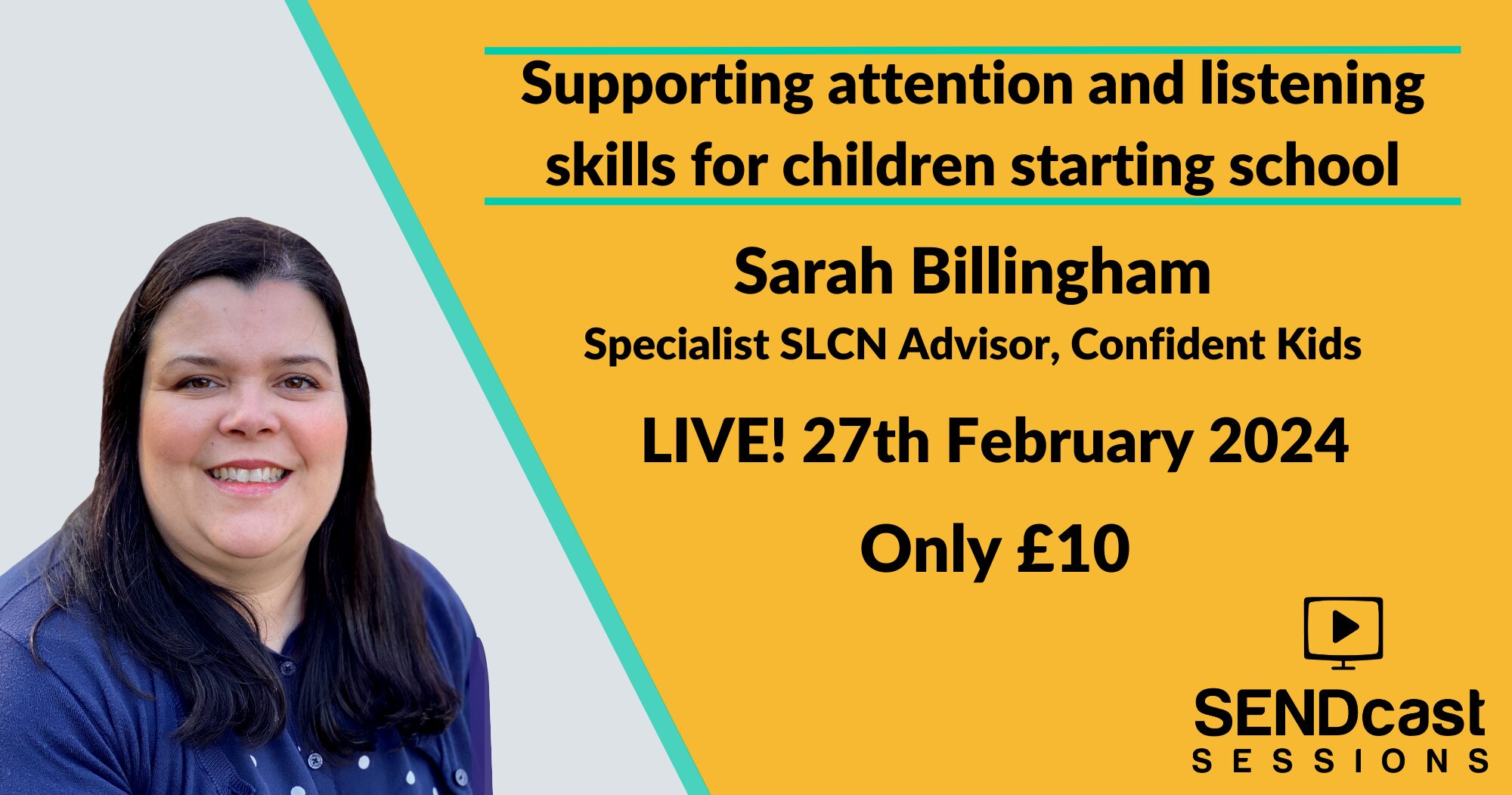 Sarah Billingham attention and listening LIVE